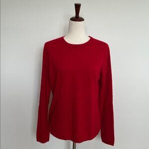 Red Peck & Peck 100% Cashmere Sweater Size Large EUC